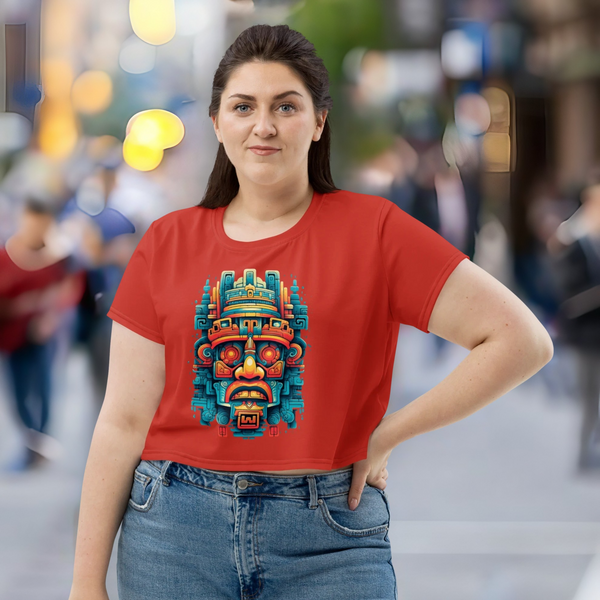 Olmec collection inspired cropped T-shirt by Cosmovisions